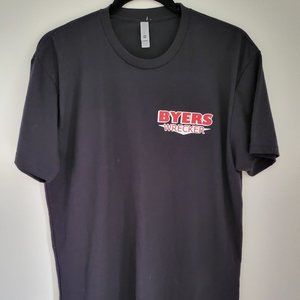Tshirt  with "Byers Wrecker" business emblem